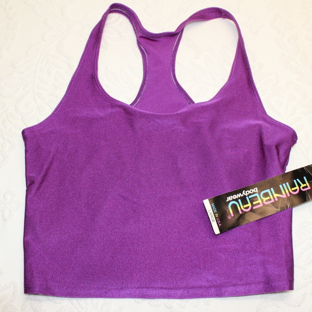 Vintage Rainbeau Body Wear Spandex Top Made in USA